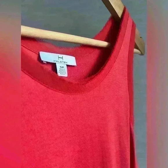 H By Halston Womens Red Orange  Sleeveless Casual Summer Spring Tank Top Small - Picture 5 of 8